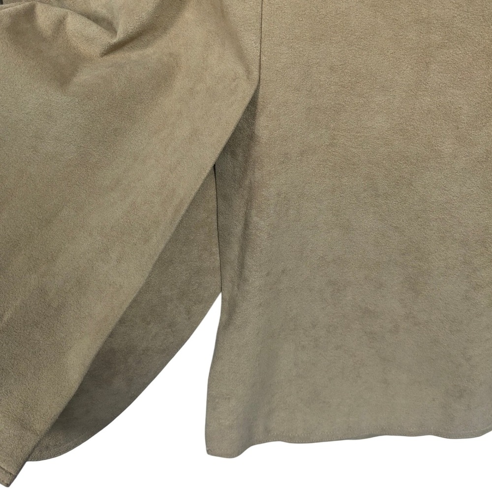 Halston Vintage 1970s Halsuede Tan Faux Suede Men's Blazer Jacket Large - Picture 6 of 8